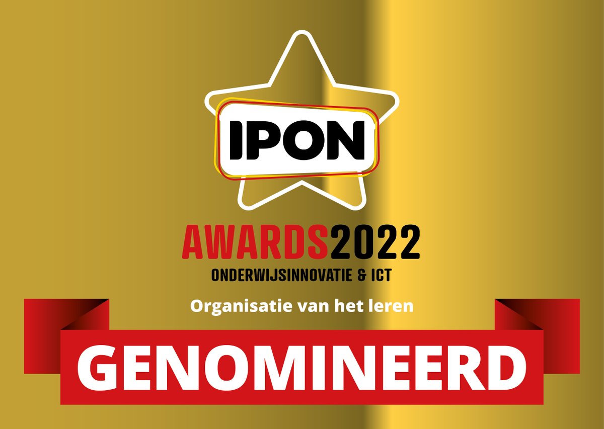 Feest bij Kwaliteitsbieb, want onze software is genomineerd voor de IPON Award in de categorie "organisatie van het leren". Op 6 april horen we of we de award ook mee naar huis mogen nemen. 

#nominatie #IPON #awards