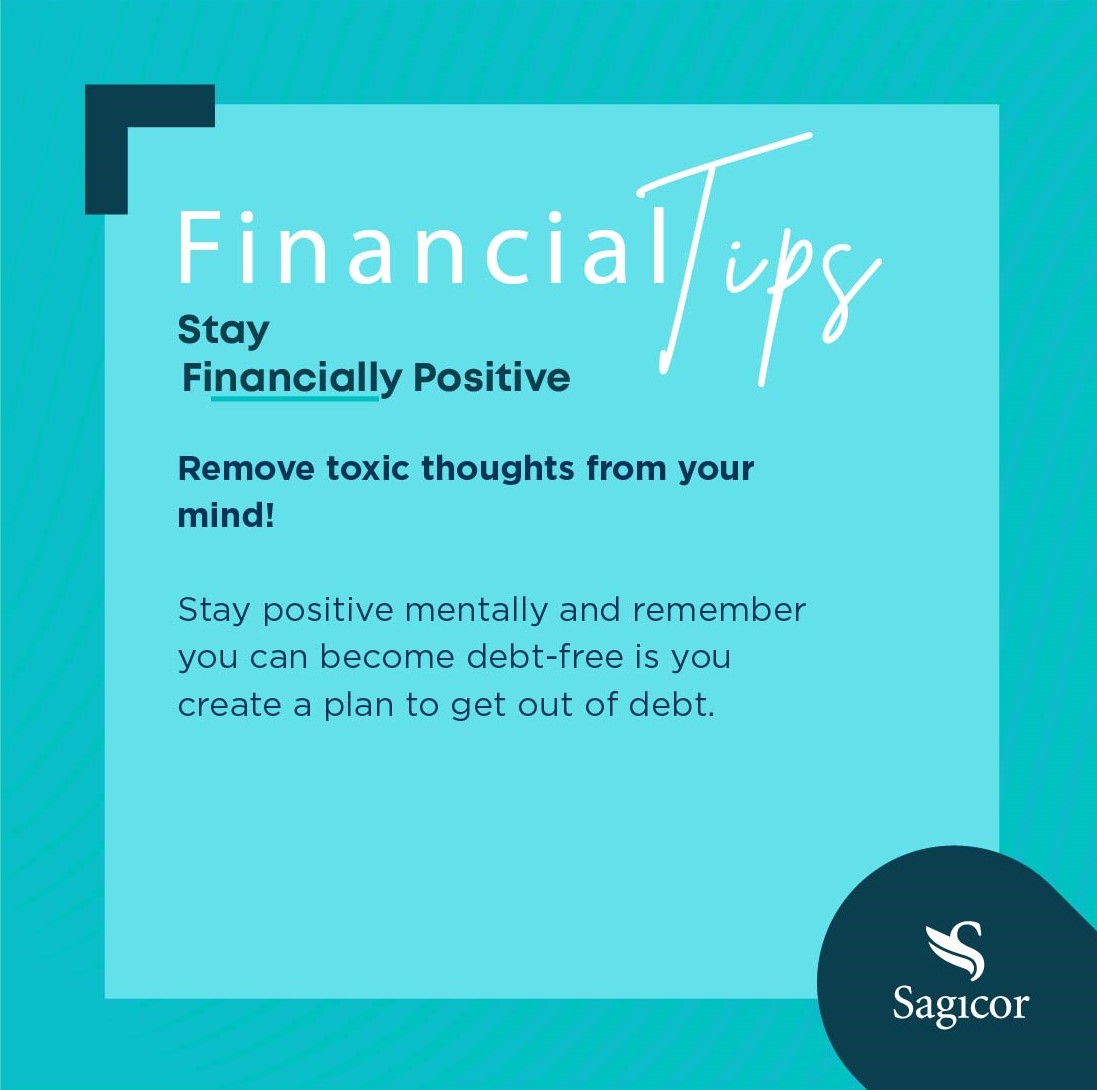 SagicorGroup's tweet photo. Stay Financially Positive.
Remove toxic thoughts from your mind and create a plan to get out of debt.
#FinancialTipThursday #Sagicor https://t.co/Gm9TIDV1rP