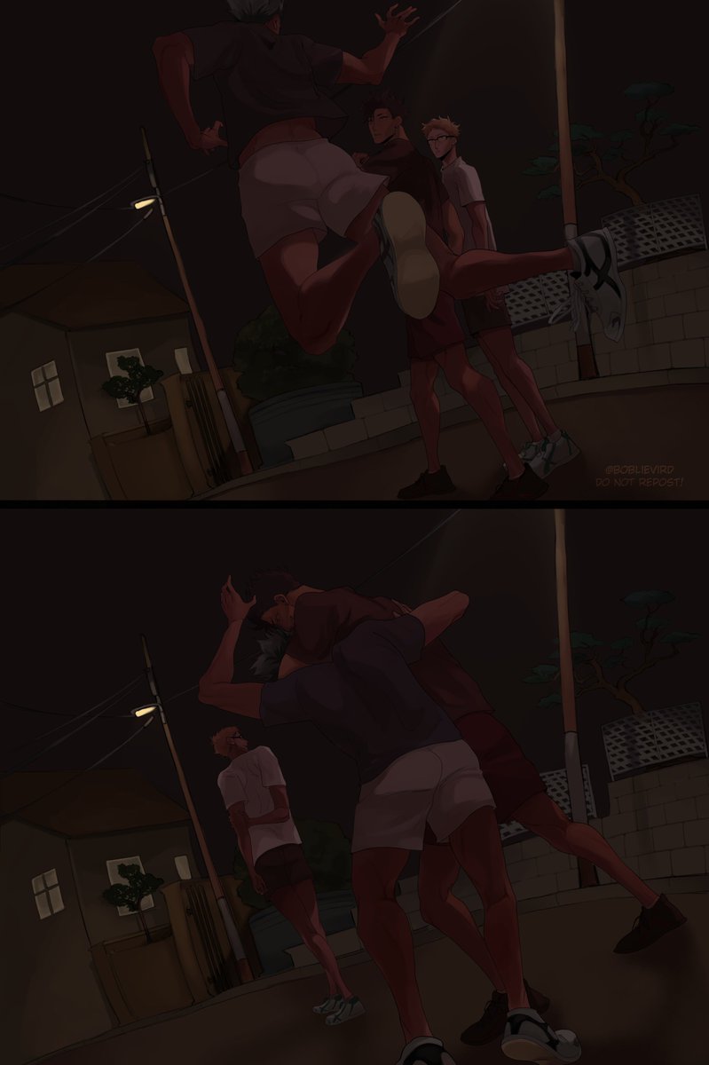 kuroscurro's tweet photo. sneaking out after camp #haikyuu https://t.co/Jw0ipHpDgr