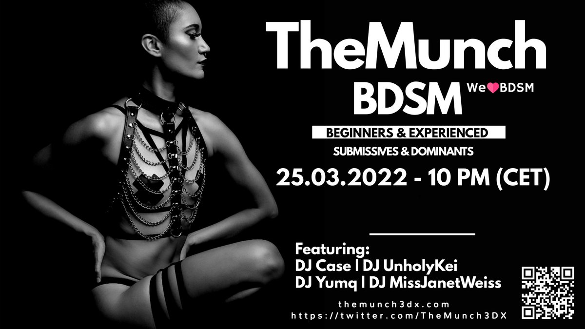 Third Munch at  <a href="/3dxchat/">3DXChat</a> opens the doors March 25th,  10 pm (CET).

See you on Friday!

#themunch3dx #bdsm #3dxchat 

We ❤ BDSM