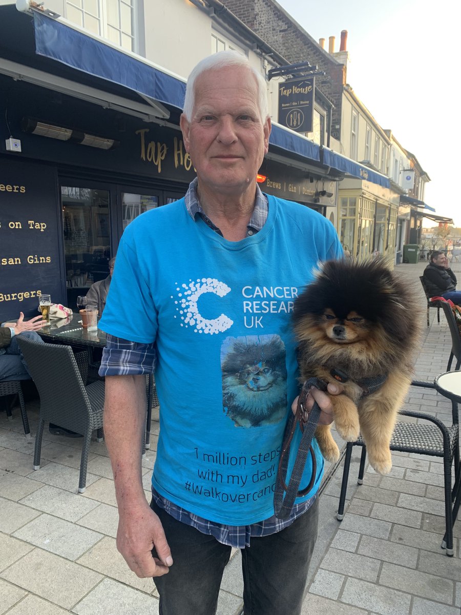 THshoreham's tweet photo. A delicious Suffolk Gin from "Fishers", &amp; a massive shout out for regulars "Paul &amp; Bear", tomorrow it'll be 1 million steps for "Walk Over Cancer", a brilliant effort in just 25 days ! Donate at  https://t.co/4qP021eImZ #taphouseshoreham #dogfriendlypub #walkovercancer https://t.co/dqAAK87lRv