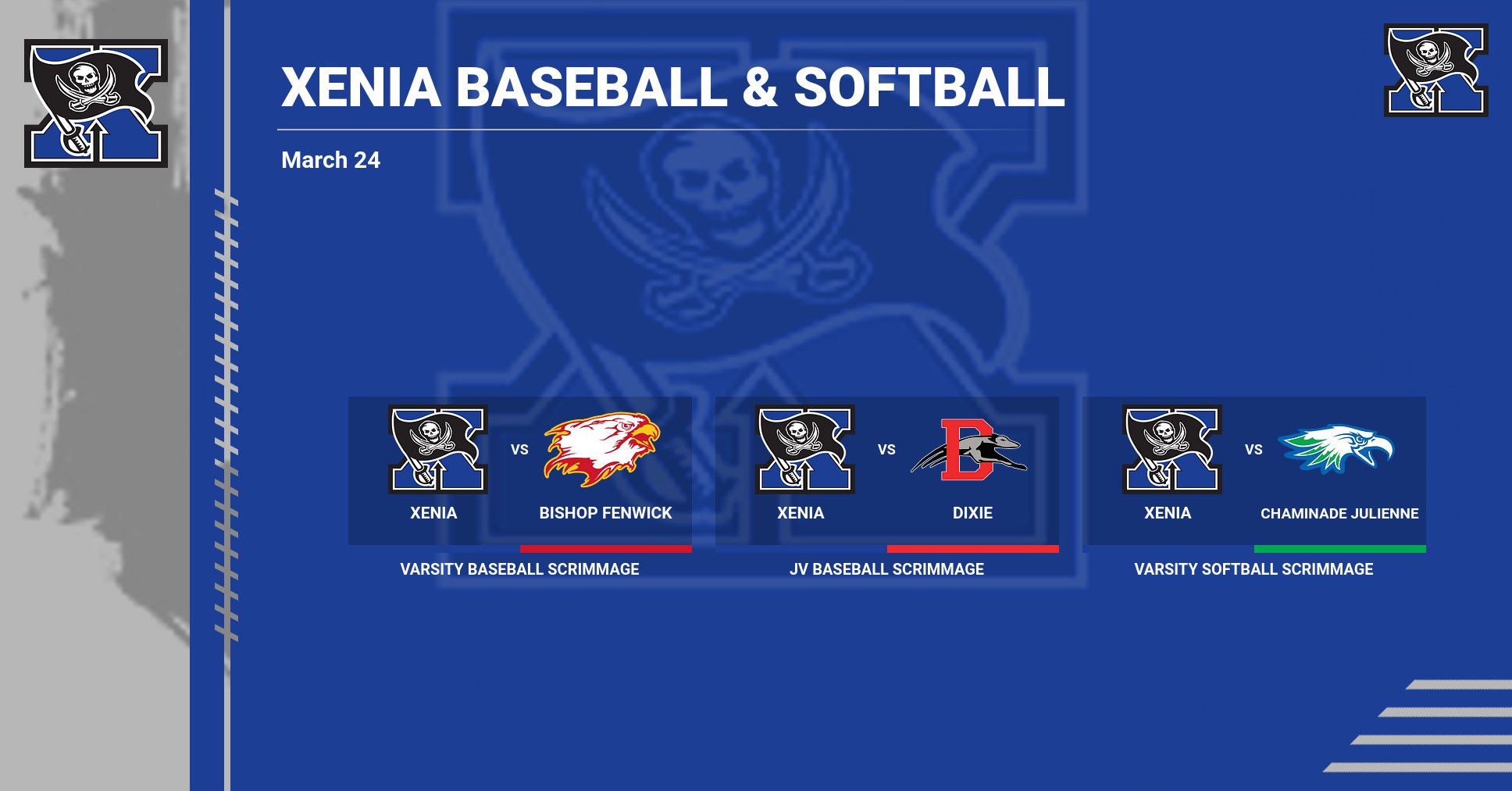 Xenia Athletics on Twitter "Baseball and Softball have scrimmages all