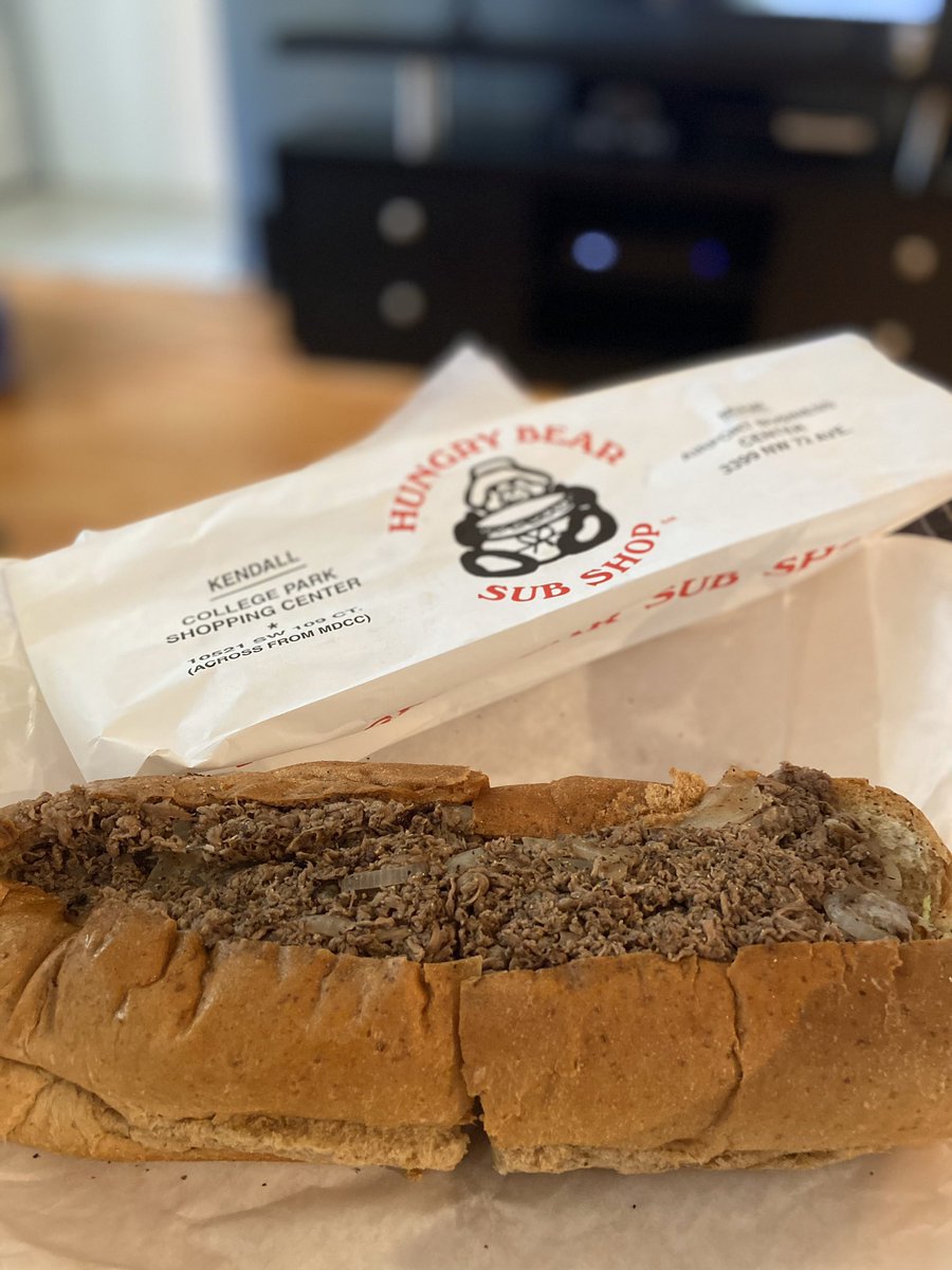 Only ONE way to celebrate #NationalCheesesteakDay if you live in Miami. Hungry Bear 🧸🔥