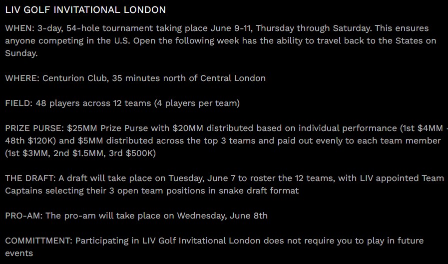 Ryan Ballengee on Twitter "For the first LIV Golf event in England