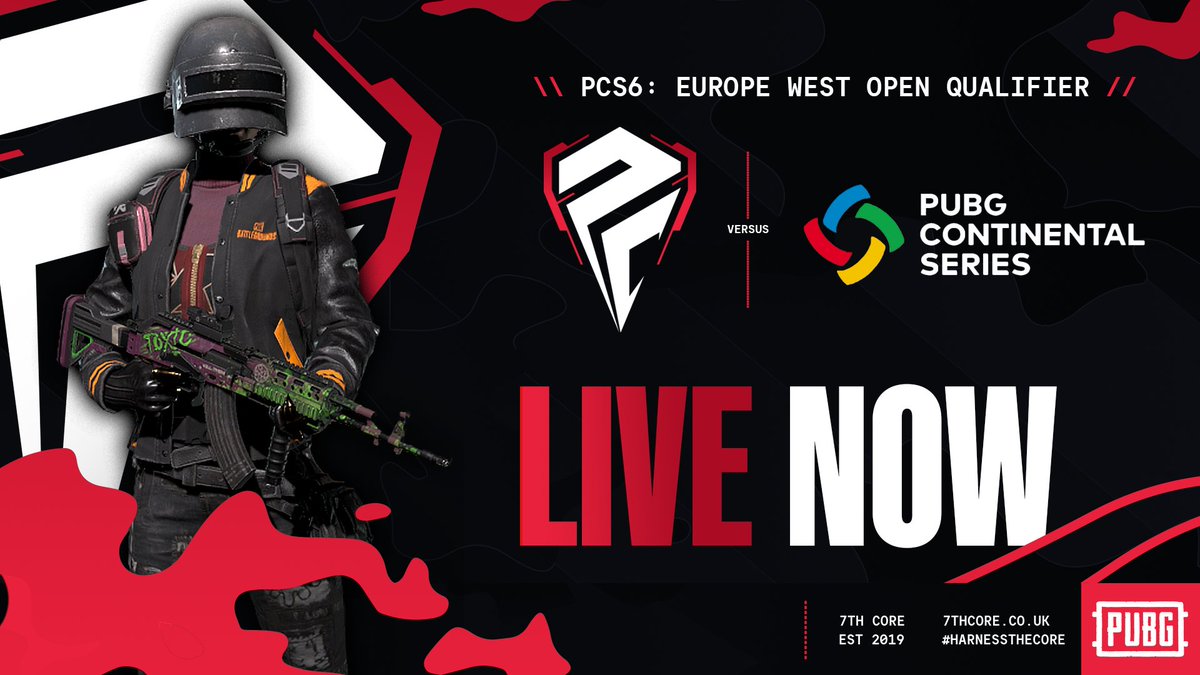 7th Core | 7C PUBG | PCS6 Qualifiers

Back for day 2 of the <a href="/PUBGEsports/">PUBG Esports</a> #PCS6 Europe West Open qualifiers. Finished 132nd yesterday, only 20 pts off 48th position!

Thanks to @Sabnojz7C you can watch LIVE from 6pm GMT/7pm CET tonight:

twitch.tv/sabnojz 🔴

#HarnessTheCore