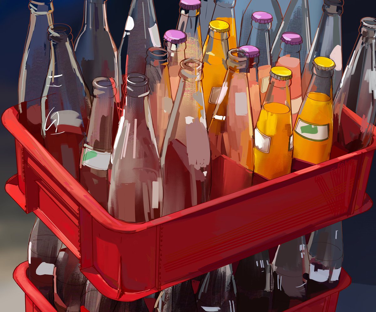 TheAwesombroso's tweet photo. Color study of  an unnamed-brand soda box next to the taco stand 😏😏 it has such beautiful colors , we had to paint it ❤️ https://t.co/n12vDnofjG