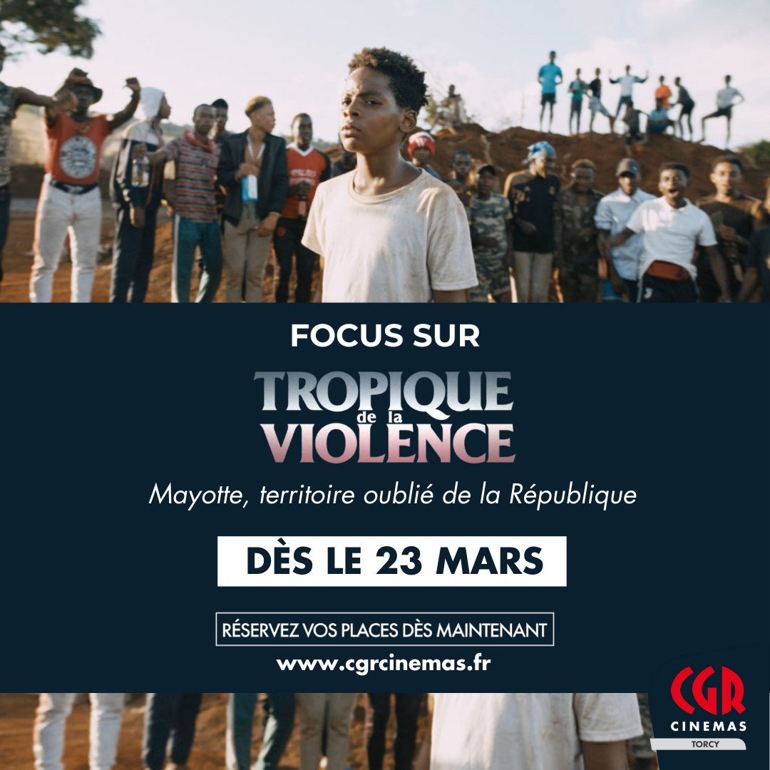 Chaque semaine,  Votre cinéma CGR propose des long-métrages méconnus et sous estimés... Dès le 23 mars, retrouvez TROPIQUE DE LA VIOLENCE, une plongée dans l'un des départements Français les plus pauvres.
informations et réservations sur cgrcinemas.fr/torcy/film/358…