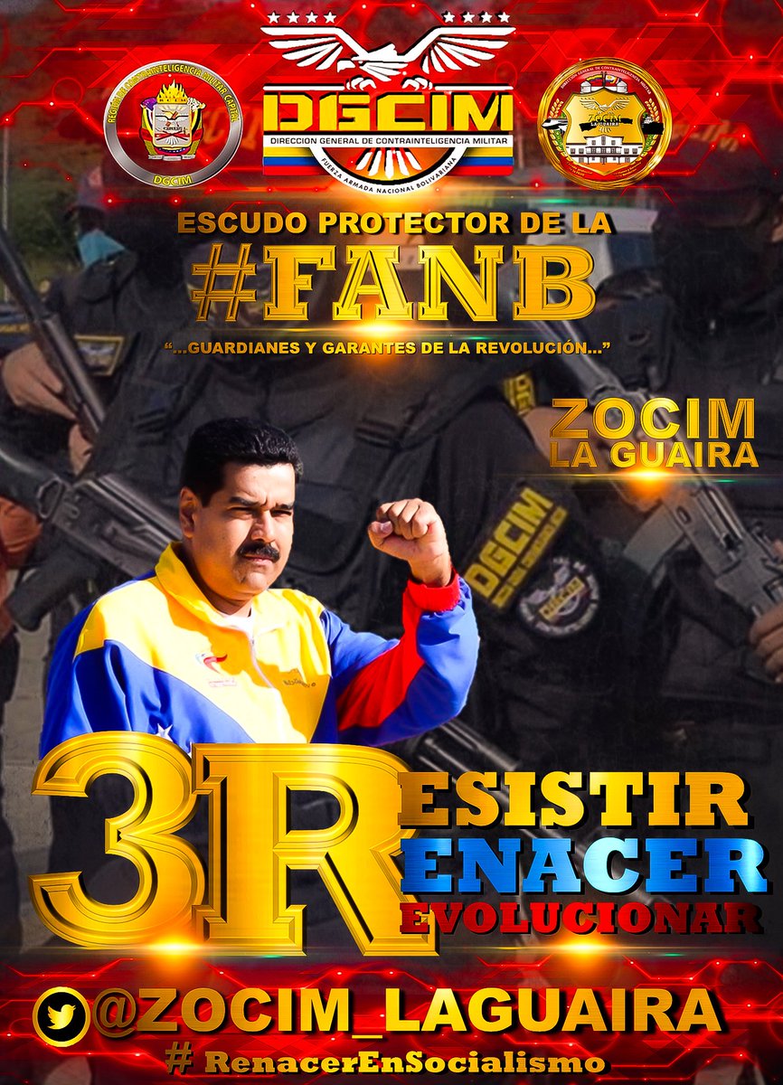 🇻🇪@ZOCIM_LAGUAIRA
Somos #GarantesDePaz #DGCIM 
Invictos #RenacerEnSocialismo