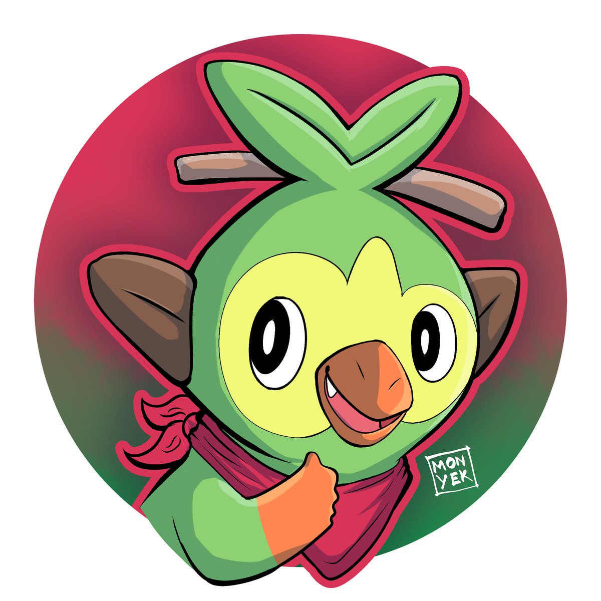 _monyek_'s tweet image. I need to share this here too, it's just too cute not to share wwwww

His name is Grambe, a pokemon for a roleplay that i did wwwwww

#Pokemon #Grookey #Harambe
