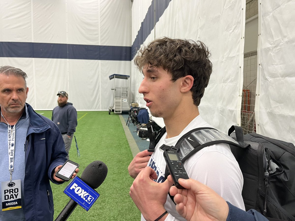 JmoTweets_'s tweet photo. Penn State special teamer Drew Hartlaub ran a 4.24, 40 today. Says he has already met with multiple teams about special teams roles. https://t.co/mOjs45x9CU
