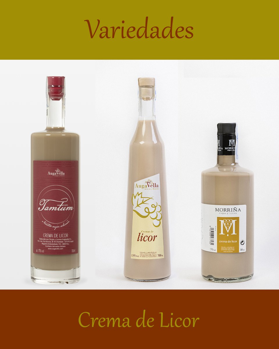 Augavella's tweet photo. ¿Has probado las tres variedades de #CremaDeLicor que tenemos en nuestra web?

#Augavella #Tamtum #Morriña #Orujos #Licores #Galicia https://t.co/pkabKfxpLB