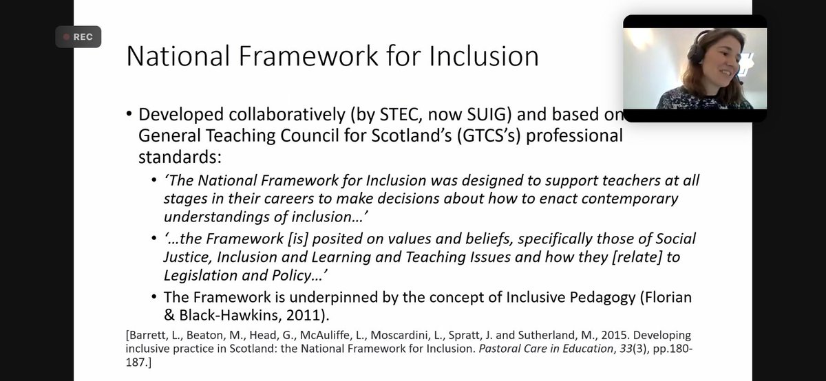 CoachJasmine's tweet photo. Dr Kirsten Darling-McQuistan from the University of Aberdeen now providing Scottish context: legal and policy landscape…

#BERA_SEND
#BERA_BCF https://t.co/flILphRnFz