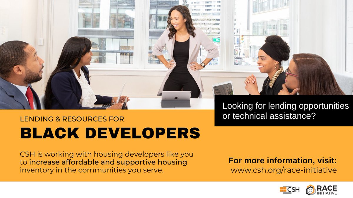 CSHInfo's tweet photo. Read about our #RACEInitiative that aims to boost #BIPOC and #minority developers' capacity in the #supportivehousing and #affordablehousing sector by providing pre-development, acquisition, and other #loans with preferential #interestrates.
https://t.co/jaF4BaBxyw https://t.co/PVmxSB1bgd