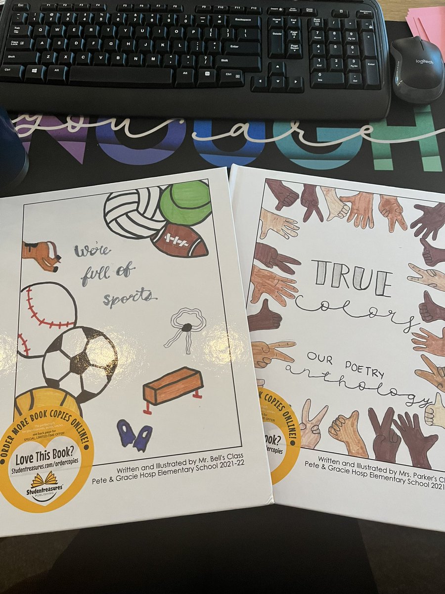 rrrroya_lty's tweet photo. The kids were so excited to see themselves as published authors in our poetry anthology books from #StudentTreasuresPublishing ππ€©@HospElementary @Hosp_Library https://t.co/j1gfbCm8E4