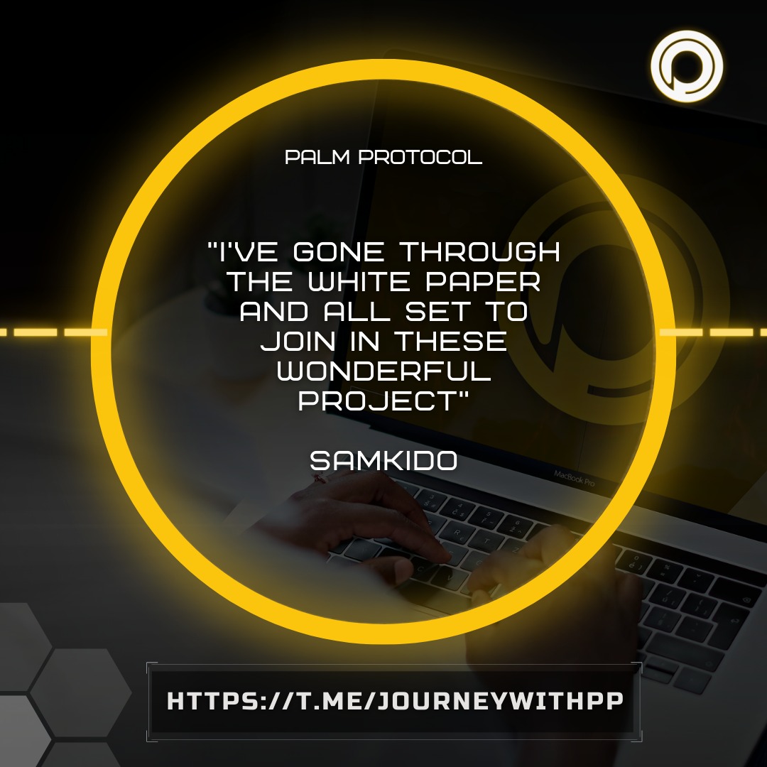 AdaMbano_'s tweet photo. "I've gone through the White Paper and all set to enroll in these wonderful project."-Samkido #PalmProtocol
Join 👉🏿https://t.co/cG493eQhXb https://t.co/cK1kVHuoIH