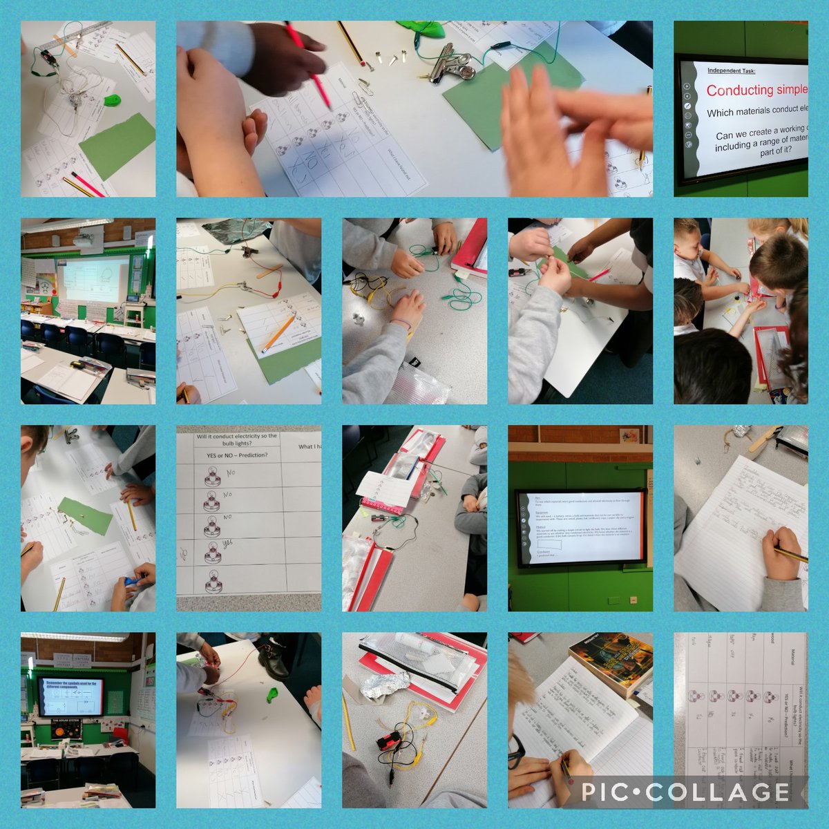 MrHickman3184's tweet photo. #Year4s #Electricity lesson, exploring #Conductors and #Insulators was amazing. So much discussion linked to their predictions and what they learned throughout the investigation. It was fantastic to hear. #ScienceWalk https://t.co/ih0AKTNVMX