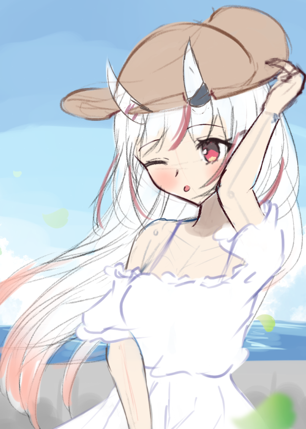 百鬼あやめ 「」|けースヶのイラスト