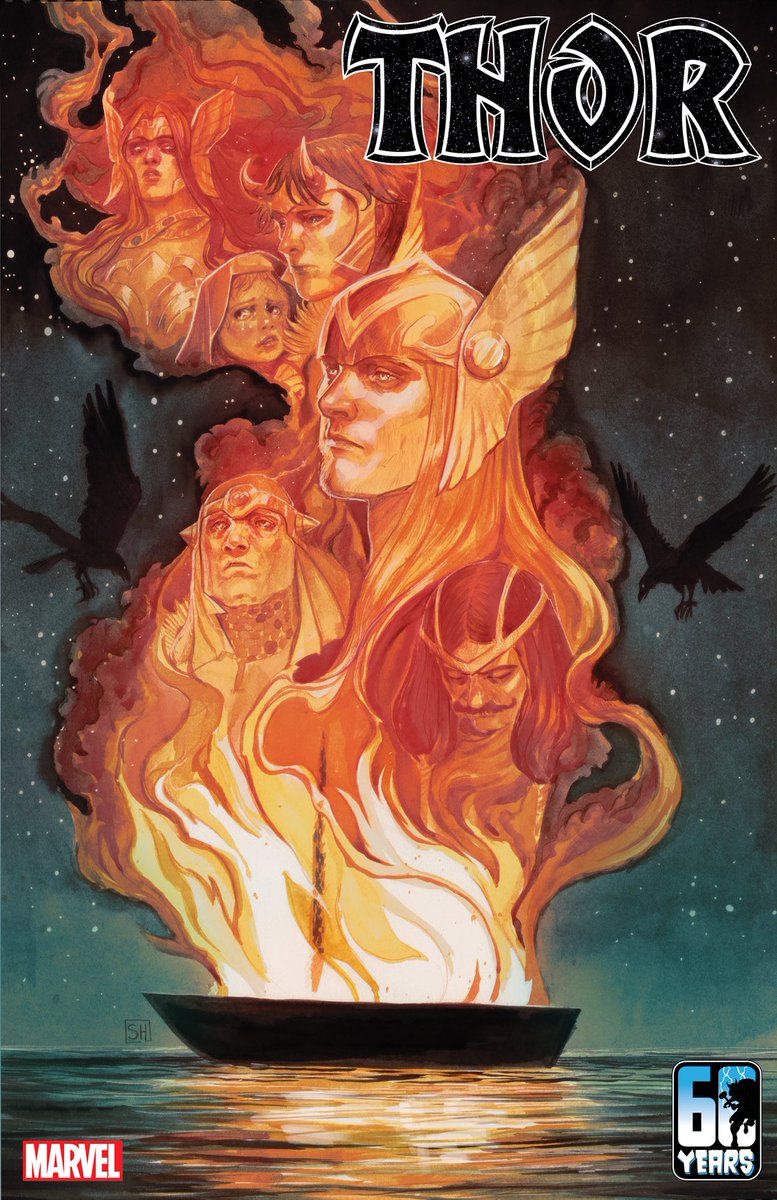 RT @Wil_Moss: Odin's children mourn his death on @HansStephanie's brilliant variant cover for THOR #24/#750. https://t.co/Ne01dfc5pE