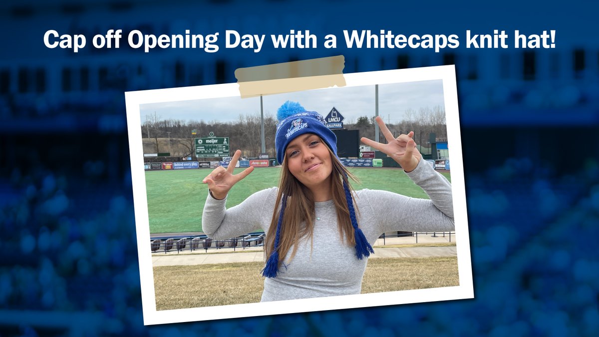 LMCU's tweet photo. Play ball! We’re sponsoring Opening Day for the @wmwhitecaps at @LMCUBallpark. The first 1,000 fans through the gates will receive a Whitecaps winter hat. See you at the ballpark on April 12! 

#Whitecaps #LMCUBallpark https://t.co/fJw8W25ZAD