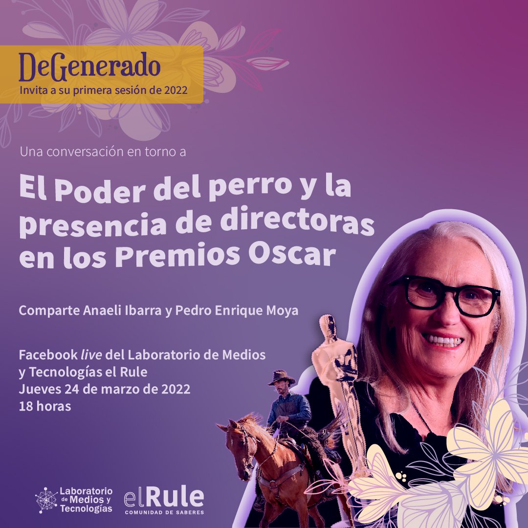 #Hoy acompáñanos en la primera sesión del año de DeGenerado! 🔥

- Por Facebook live Laboratorio de Medios y Tecnologías 👩🏻‍💻✨

- 18 hrs CDMX 😏