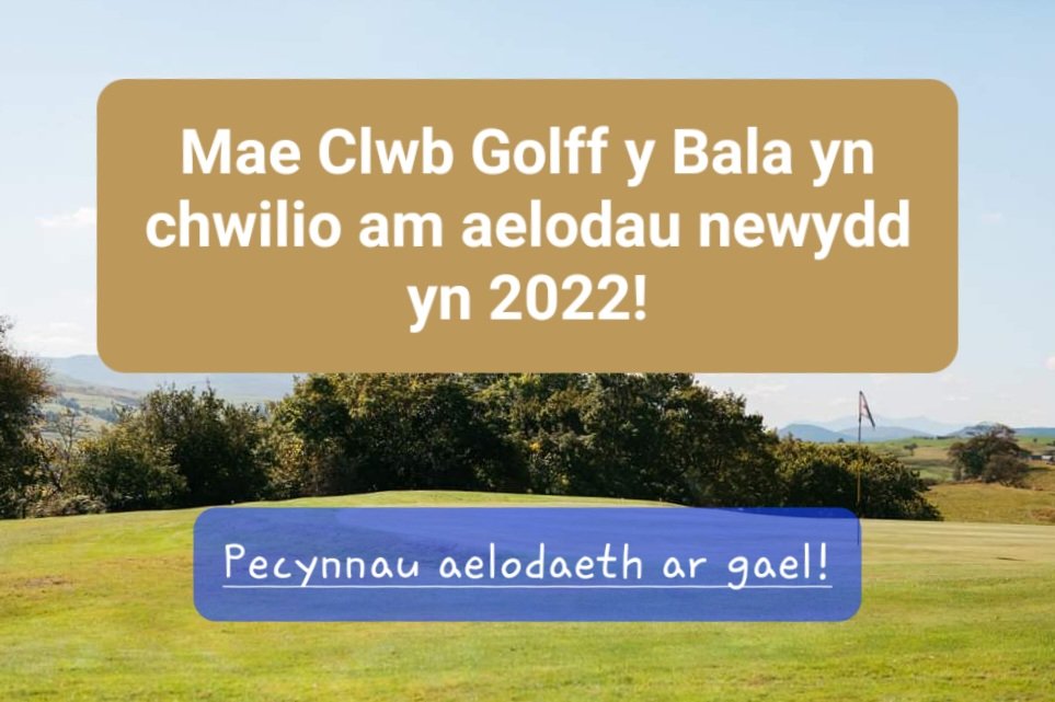 BalaGolff's tweet photo. Amser perffaith i ymuno â Chlwb Golff y Bala! Tymor newydd, her newydd?? 

Pecynnau aelodaeth at ddant pawb! 

Cysylltwch â ni! https://t.co/izLNXyFDq2