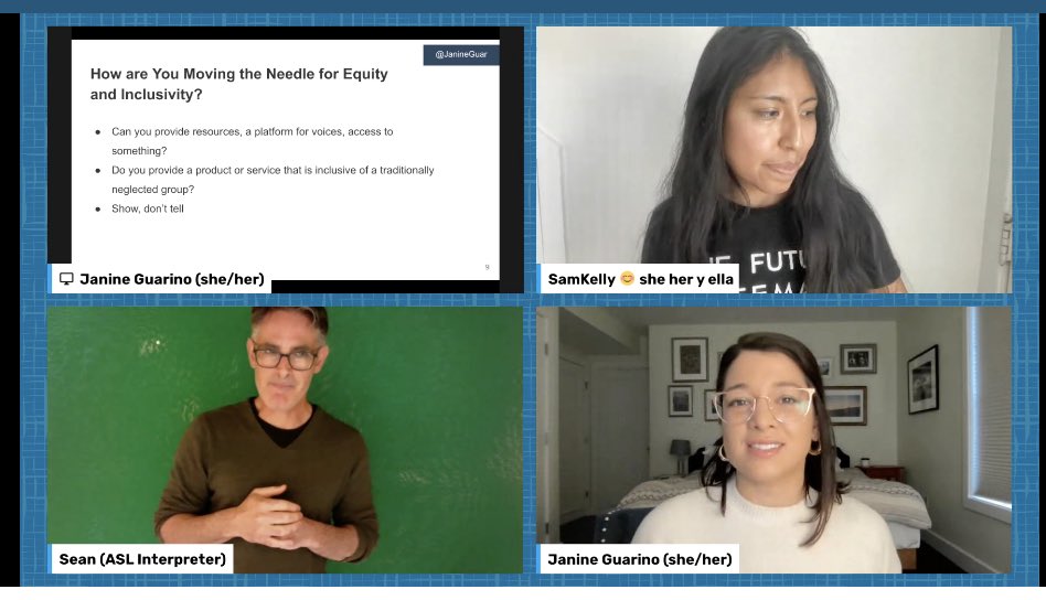 tiffriv's tweet photo. @JanineGuar rocked this @NTENorg session on building inclusive communities on social! @IAmSamKelly thanks for your insight as well! https://t.co/pw3RKuDfMt