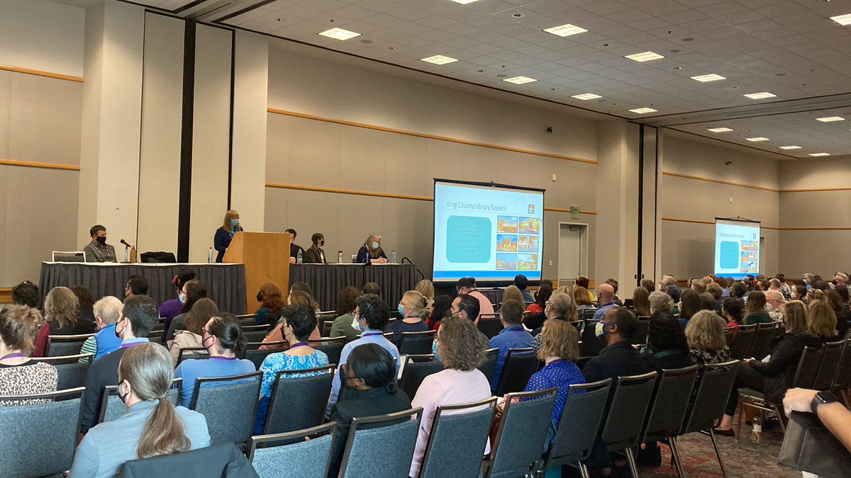 HillaryOstlund's tweet photo. SRO at the Data Warehousing awesomesauce presentation. So proud of @HillsboroLib Data Analyst, Jessica, for presenting and sharing about this important work. #PLA2022 #MoreDataPlease https://t.co/AghWZjBlmx