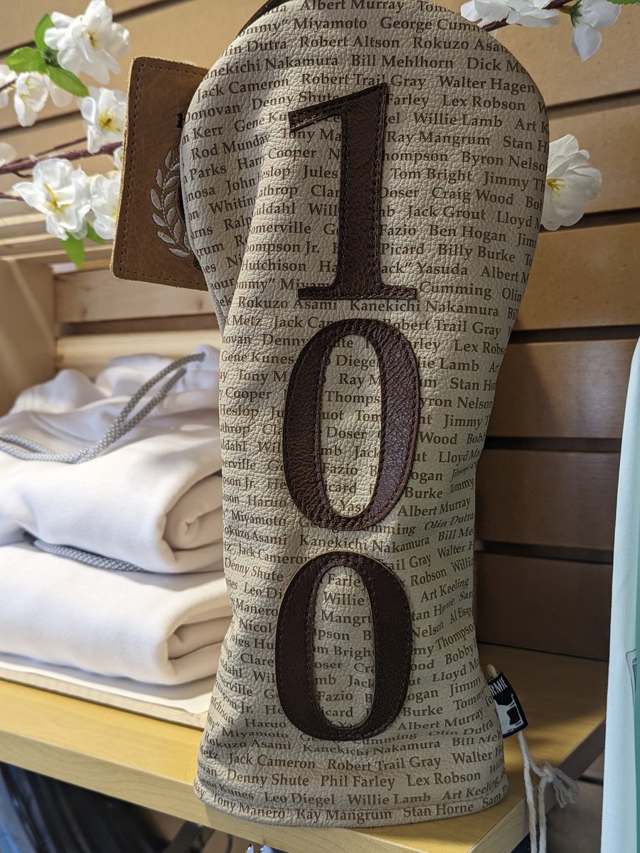 If you look closely you will see a number of those legendary names on our limited edition custom <a href="/Dormieworkshop/">Dormie Headcovers</a> centennial driver cover.  How many legends names can you spot?