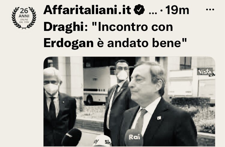L’Italia dopo aver fatto affari per anni con #Putin, vedo che ora si rivolgerà alla Turchia di #Erdogan. Ma non era un dittatore? E poi qualcuno avrà informato #Draghi che i parlamentari #curdi dell’opposizione sono tutti in galera da anni?
Che cinismo