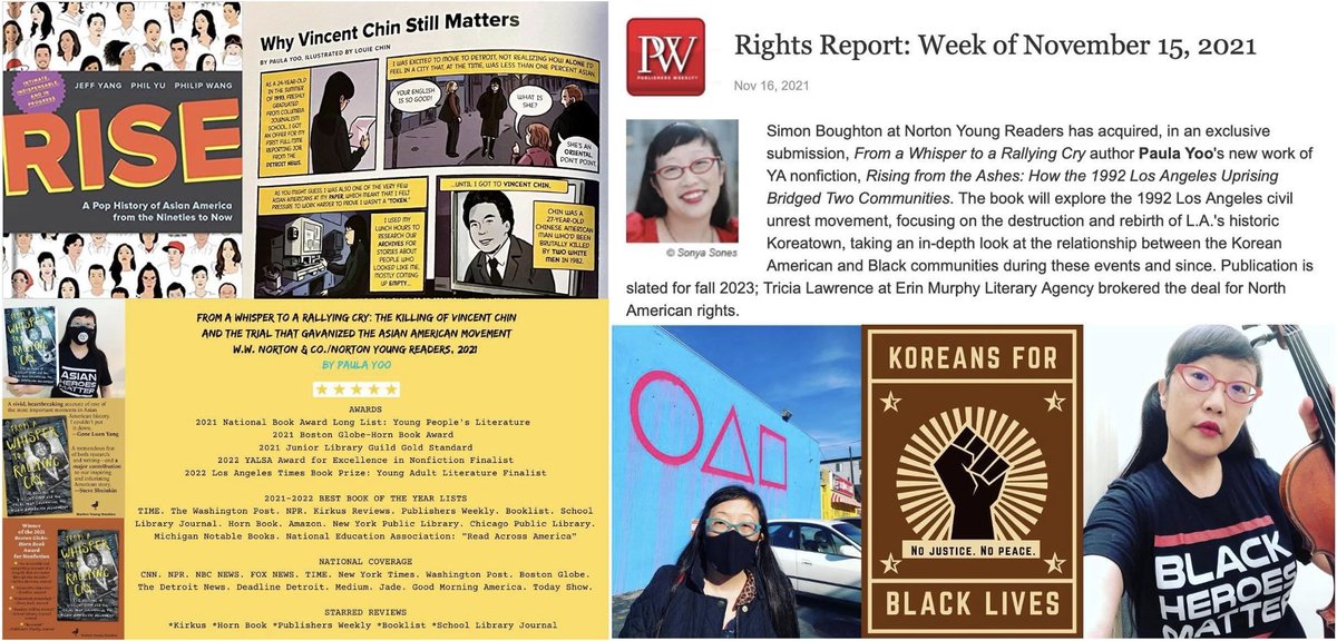 #WriteLikeYooMeanIt📝2022: #VincentChin 40th anniversary. Read my @NYRBooks #YA #nonfiction📚FROM A WHISPER TO A RALLYING CRY & @riseaabook #RISE essay. 2023:📚RISING FROM THE ASHES re: '92 #LAUprising #Koreatown #StopAAPIHate #BlackLivesMatter #Solidarity paulayoo.com