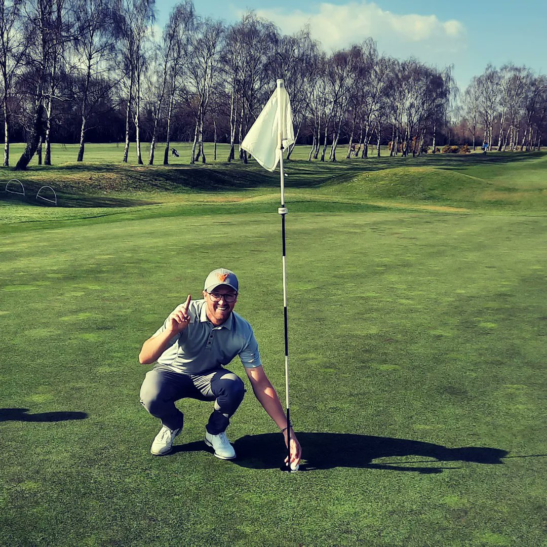 FINALLY ......... waited years for my first hole in one and today she came along on the par 4 8th @lindrickgolfclub 🤌🤟