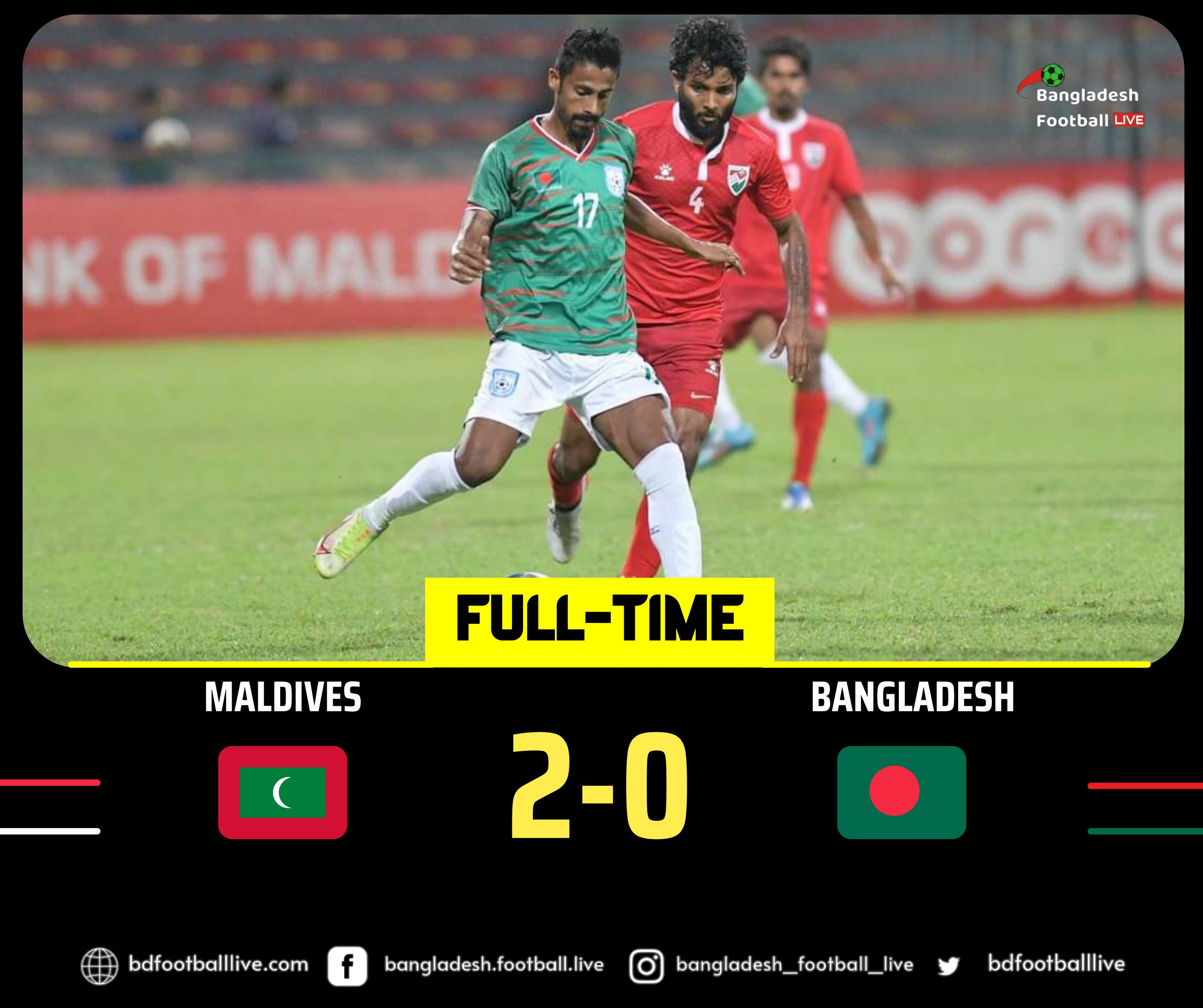 Bangladesh vs maldives football live