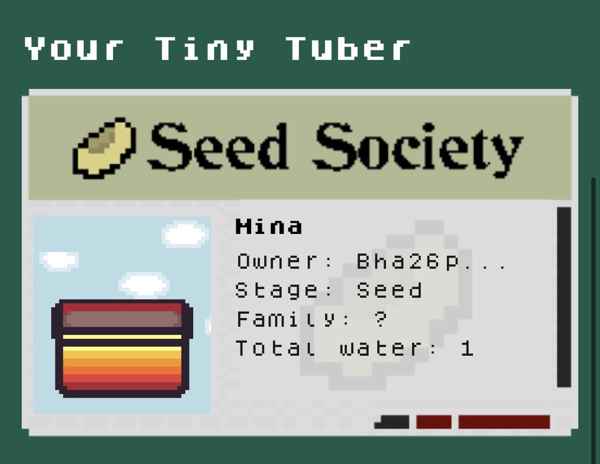 i minted a cute lil plant nft and now i am very emotionally attached to mina 🥲

<a href="/SeedSocietyNFT/">Seed Society 🌱</a>