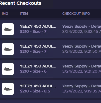 Jason (@jason28006295) on Twitter photo Got over 200 declines on YS this week.
After buying these bricks, I think I find a way to resolve it, but need another hyped release to test it.
S/O
Bot <a href="/whatbotisthis/">WhatBot</a> <a href="/whatbotsuccess/">What Success</a> <a href="/PrismAIO/">Prism</a>
Proxies <a href="/SpaceProxies/">Space Proxies</a> <a href="/SpaceSuccess_/">Space Proxies Success</a> <a href="/BreadProxy/">BreadProxy</a>
Group <a href="/TheOilEdu/">TheOilEdu</a> <a href="/Yitian_Notify/">Yitian_Notify</a> Got over 200 declines on YS this week.
After buying these bricks, I think I find a way to resolve it, but need another hyped release to test it.
S/O
Bot <a href="/whatbotisthis/">WhatBot</a> <a href="/whatbotsuccess/">What Success</a> <a href="/PrismAIO/">Prism</a>
Proxies <a href="/SpaceProxies/">Space Proxies</a> <a href="/SpaceSuccess_/">Space Proxies Success</a> <a href="/BreadProxy/">BreadProxy</a>
Group <a href="/TheOilEdu/">TheOilEdu</a> <a href="/Yitian_Notify/">Yitian_Notify</a>