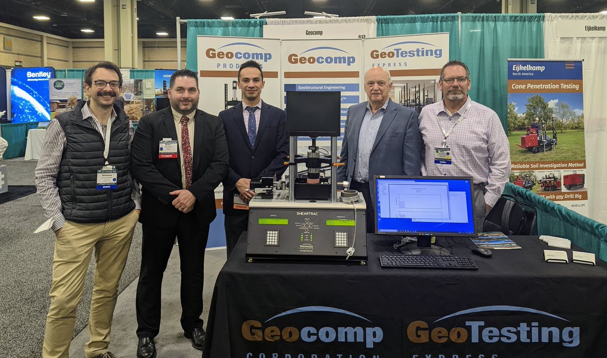 GeocompInc's tweet photo. Our team had a great week exhibiting at Geocongress 2022 in Charlotte.
Thank you to everyone who stopped by the Geocomp booth and talked to the team about the solutions we provide.
We can't wait to return again for next year's conference in Los Angeles!
#Geocomp #Geocongress https://t.co/bHVD2Wjorj