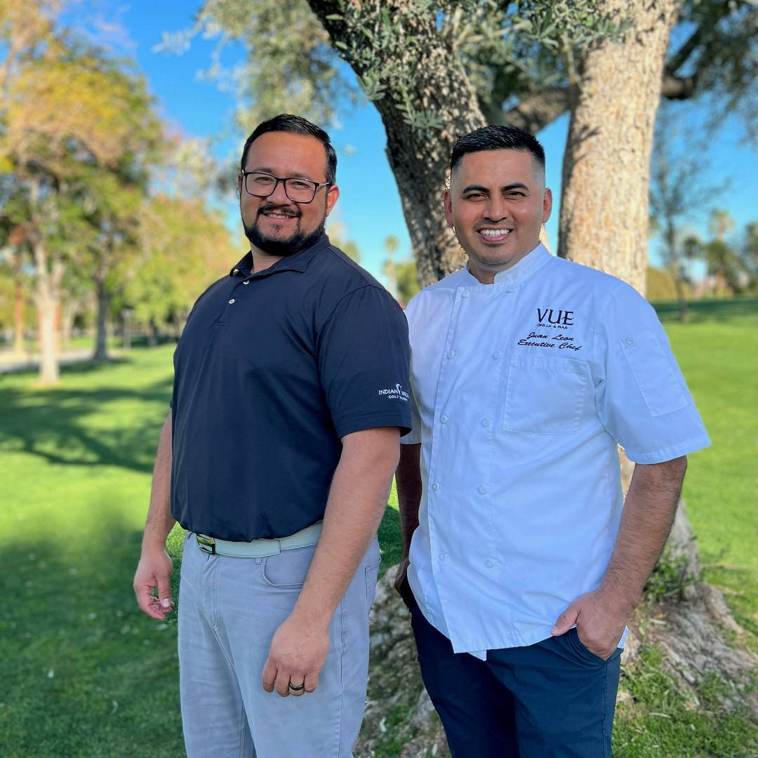 Have you met our DYNAMIC DUO? Michael Navarro our Director of F&amp;B and Juan Leon our Executive Chef. Together with over 30 years of combined work experience  they help KEEP IT TASTY here at the INDIAN WELLS GOLF RESORT! 
#keepittasty, #troon, #indianwellsgolfresort