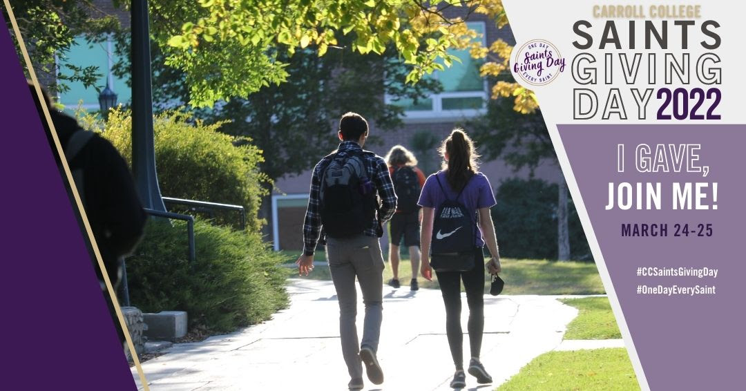 Saints Giving Day - Noon today through Noon tomorrow. We are trying to raise money for the library collection. Passionate about Books &amp; Education. Please consider donating.  Small amount is great!     saintsgivingday.carroll.edu/campaigns/core…