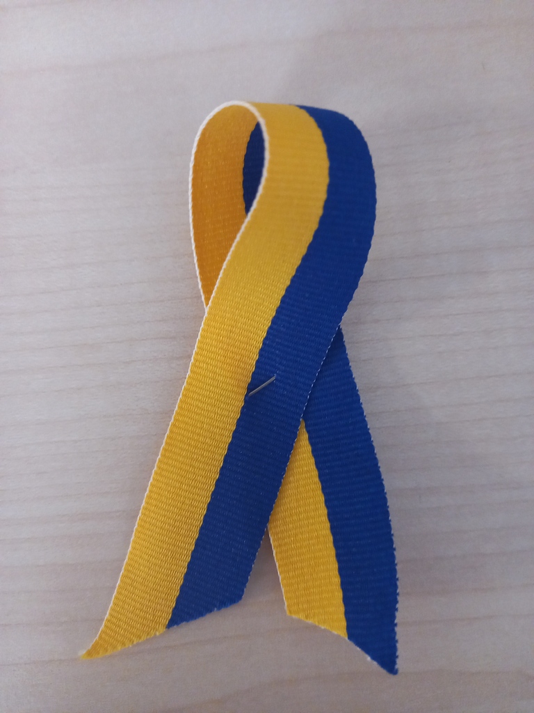 As part of our fundraising yellow and blue ribbons will be on sale at breaktime tomorrow and all and next week. 50p each