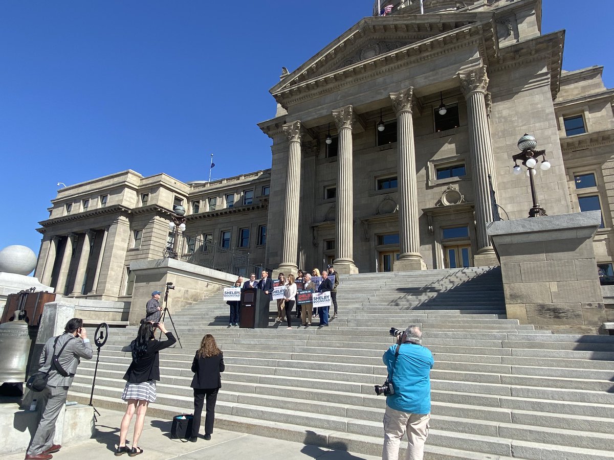 AbigailMarieG's tweet photo. Shelby Rognstad is at the Capitol to announce his write in candidacy for Idaho Governor. #idpol #idleg https://t.co/N4j9QU6Tjc