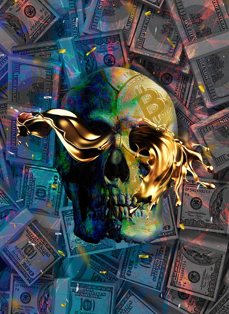 vibe_high101's tweet photo. @NFTGalIery My latest skull nft art, part of a collection. https://t.co/ns23L7qsBL