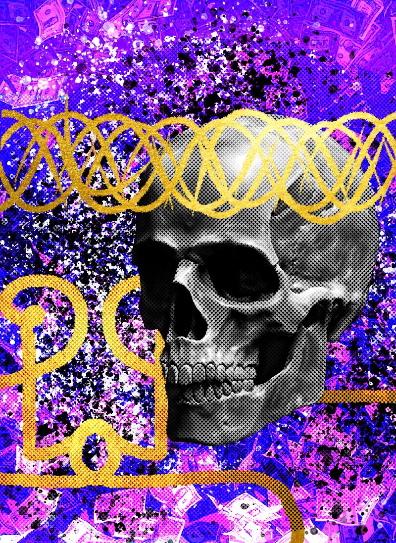 vibe_high101's tweet photo. @cryptoBILLnfts My latest skull nft art, part of a collection. https://t.co/9X8fPZ31PS