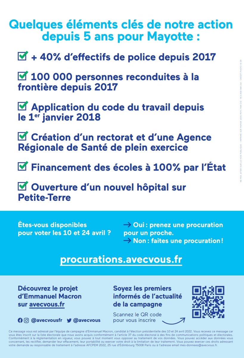 🟧📄🇾🇹🇨🇵 Lettre d'@EmmanuelMacron pour Mayotte.
#presidentielles2022
#avecvous #pourvous #pournoustous
#Mayotteavecvous