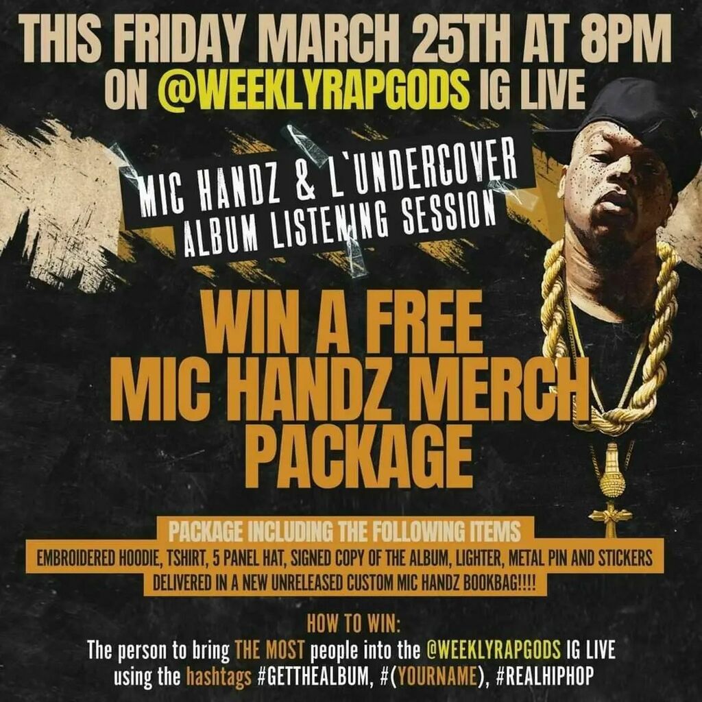 🖐🏾 Check out @weeklyrapgods tomorrow, Fri March 25th, at 8pm EST to catch the album listening event for @michandz and the GOLDEN ERA: TIMELESS body of work!  We will be there to rock out with our friends.  Hope to see your name pop up!  Put a "🖐🏾" in the chat so we know your…