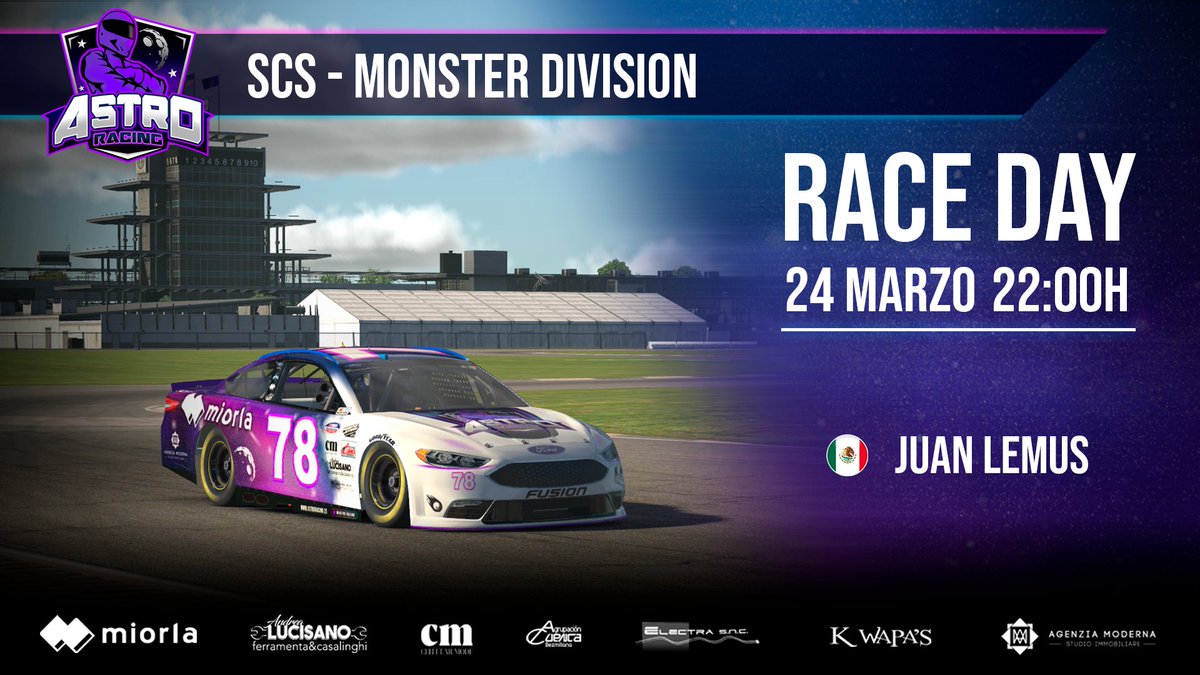 ¡DIA DE CARRERAS! 🏁

Día de Monster Division! Llega la única carrera de Road del campeonato, hoy vamos a Indianápolis Road en busca de un buen resultado.

📌 Indianapolis, 🇺🇸
👤 <a href="/Lemur_Camionero/">Juanito Lemus</a>
⏰ 17:00H 🇪🇦 | 13:00H 🇦🇷/🇨🇱 | 10:00H 🇲🇽 
📺twitch.tv/driversparadec…

#WeAreAstro 👽