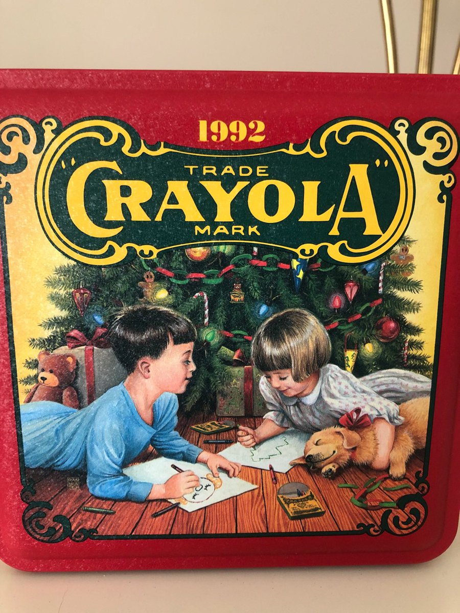 fairestofallwi1's tweet photo. Excited to share this item from my shop: 1992 Trade Crayola Mark Tin Binny & Smith made in the USA 5 1/2 x 5 1/2 inches #tinstorage #collectibletin #crayolawishes #holiday #1992crayola #1992tin #crayolatin #crayola #tin https://t.co/gGjEzct8d5 https://t.co/VcQfxnuTQR