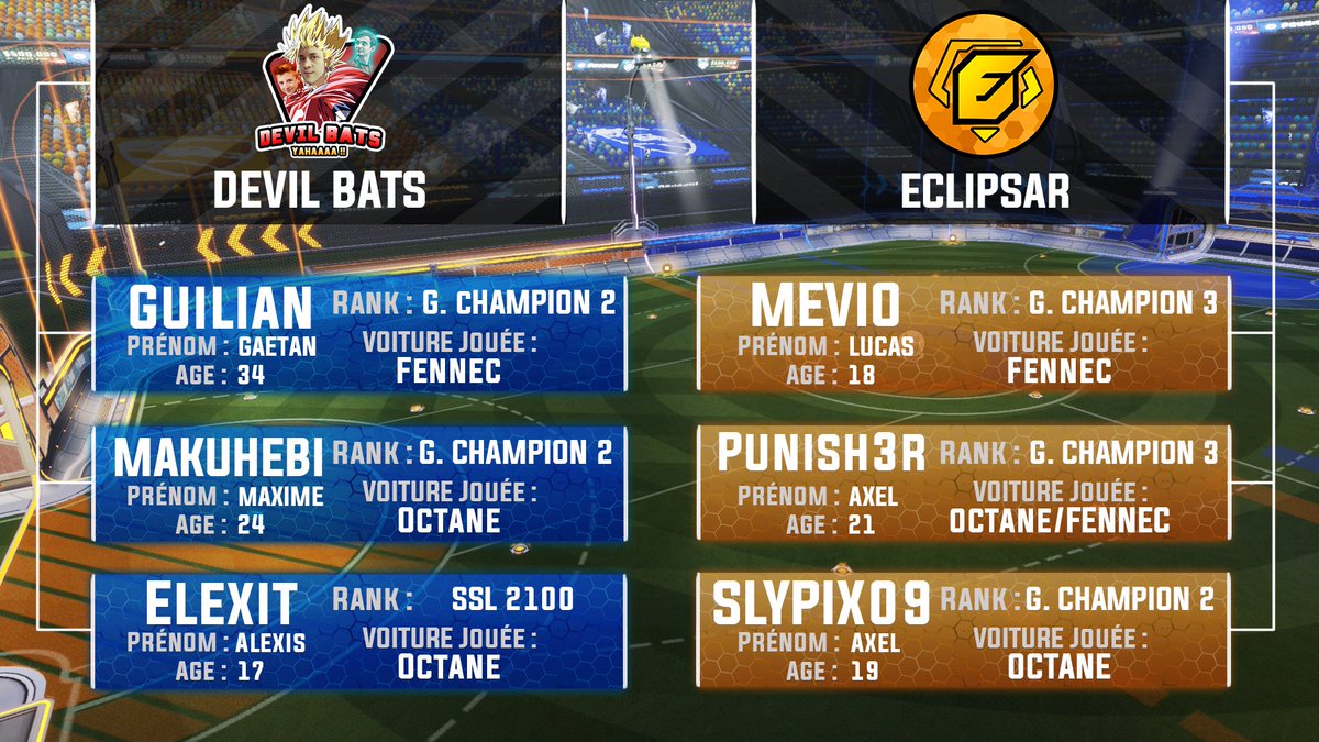 C'est l'heure du #Showmatch contre @EsportsEclipsar !

Venez supporter les équipes sur la chaine de notre caster @LycharTV 

twitch.tv/lychartv 
twitch.tv/lychartv 

#YAHAAAA 😈