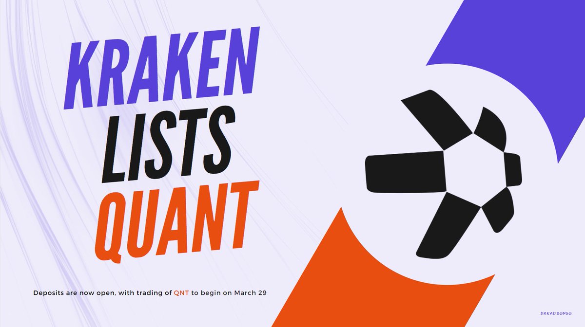 $QNT Listed on <a href="/krakenfx/">Kraken</a>  ✅

"Funding is live, and $QNT trading will begin on March 29 at approximately 15:30 UTC"

That's now Coinbase, Binance &amp; Kraken in the bag 🔥

$QNT