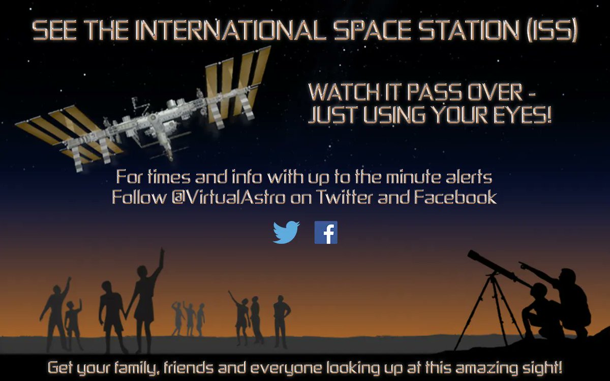 VirtualAstro's tweet image. T - 30 minutes until the first of two fantastic ISS passes over the UK tonight.

Follow @Virtualastro for alerts.
Visit meteorwatch.org/iss-internatio… for times and info.