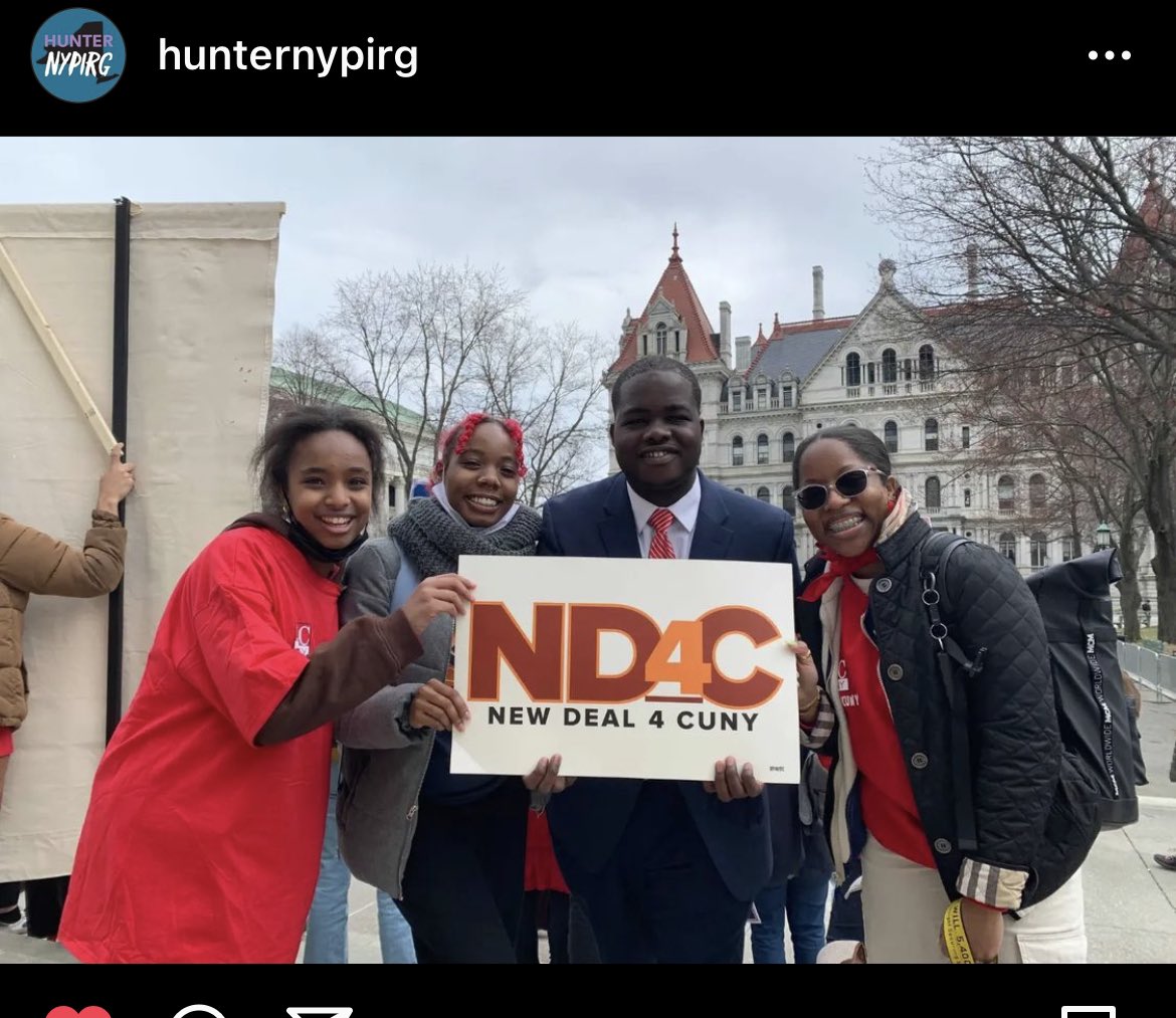 JodiLew01196016's tweet photo. A big thank you to Assembly member @KhaleelAnderson for showing support for the #NewDeal4CUNY. #PSCCUNY #NYPIRG https://t.co/drCVhOOzHy