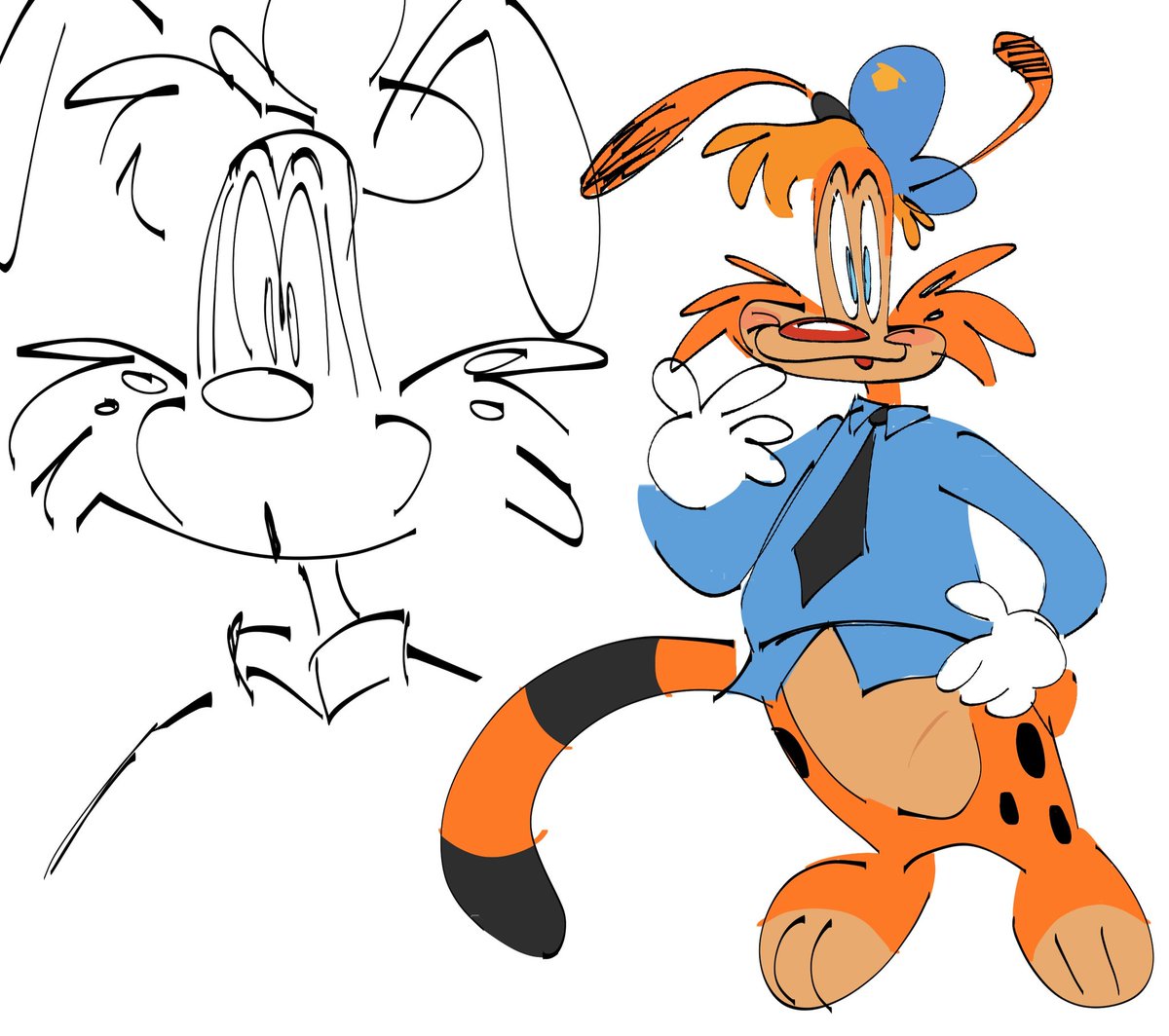 Bonkers is a funny guy to draw 